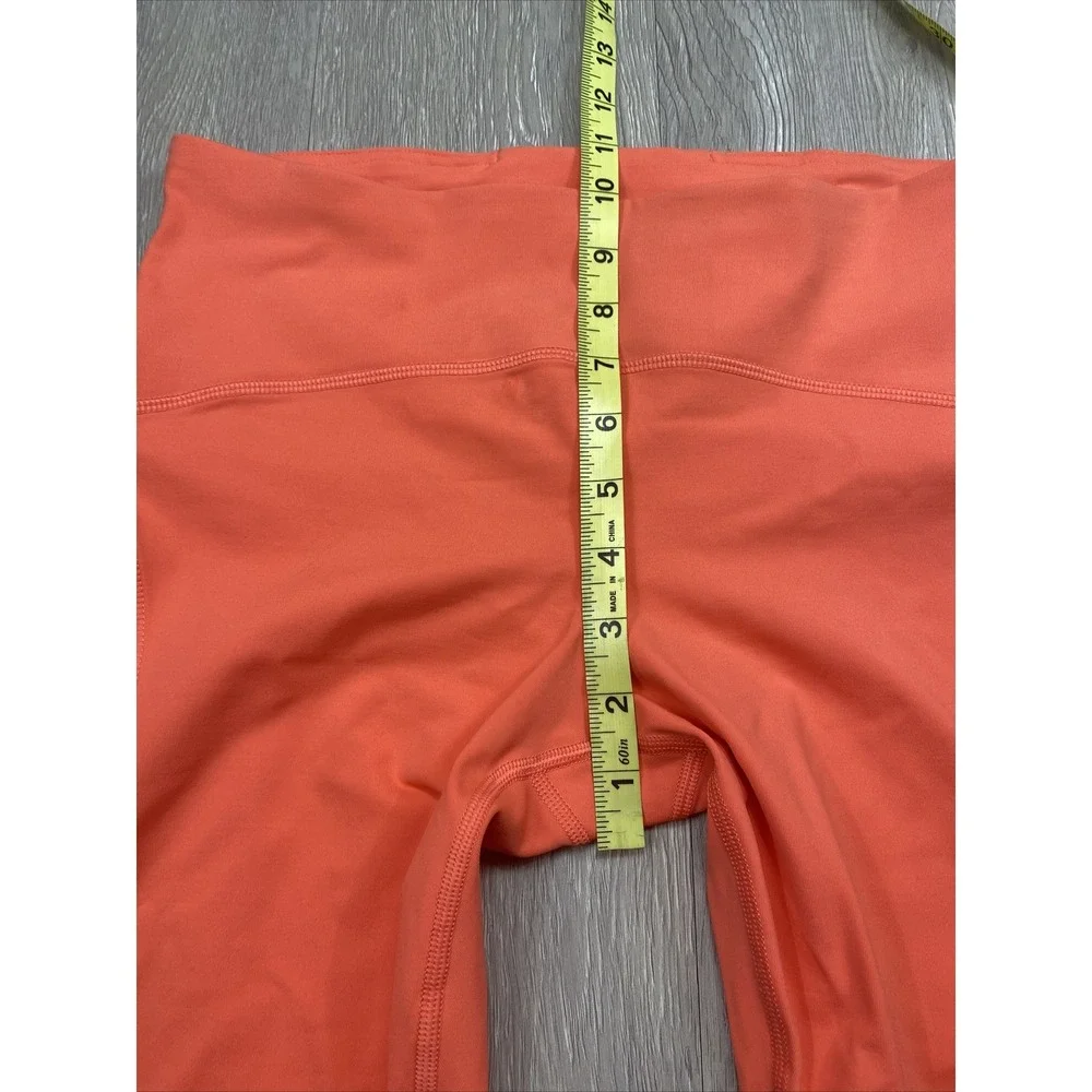 New Lululemon Sun Runner Crop Leggings Coral Color Womens 8 Running Yoga Active